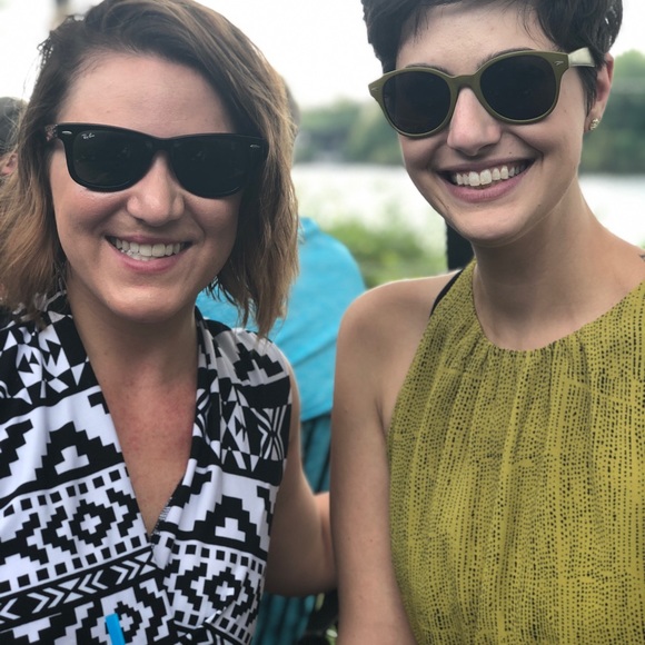 H&M High Neck Green Dress - Picture 5 of 5